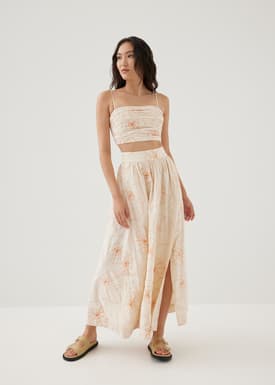 Naomi Embroidered Camisole Top in Rekindled Blooms