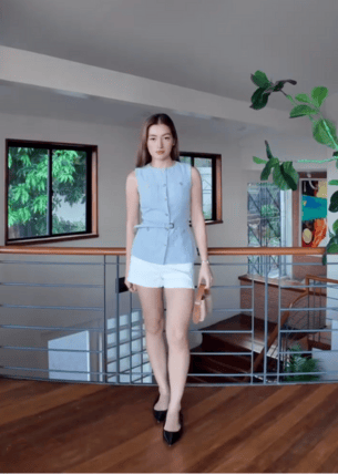 Belted Tweed Button Down Top | Love, Bonito US