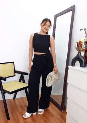 Leggy™ Mayumi Elastic Pleated Wide Leg Pants | Love, Bonito INTL