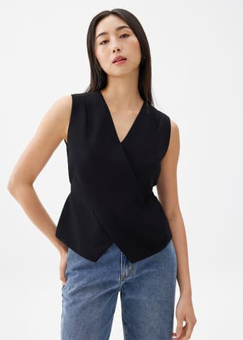 Mae Tailored Cross Over Top