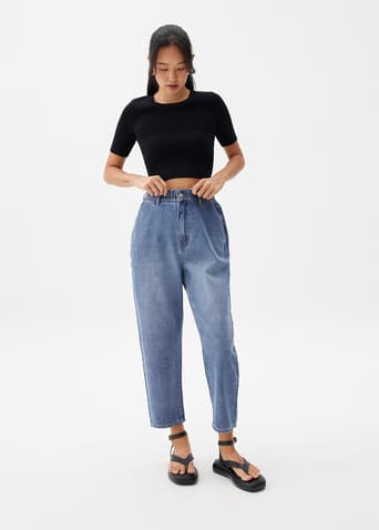 Sloane Elastic Paperbag Jeans