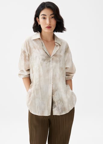 Oversized Abstract Collared Shirt