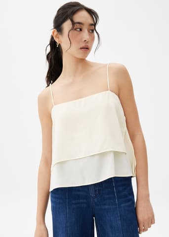Layered Satin Camisole Top