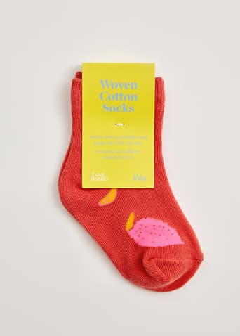 Aiko Woven Cotton Socks in Tutti Frutti (Kids)