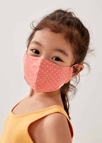 Louie Polka Dot Cotton Kids Mask (Pack of 3)