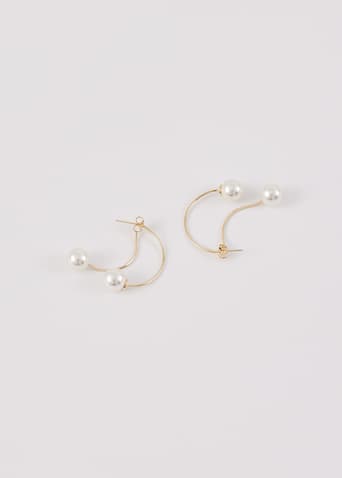Eria Double Sided Pearl Drop Earrings