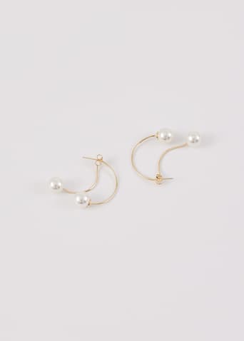 Eria Double Sided Pearl Drop Earrings