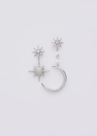 Kelilah Star & Moon Drop Earrings
