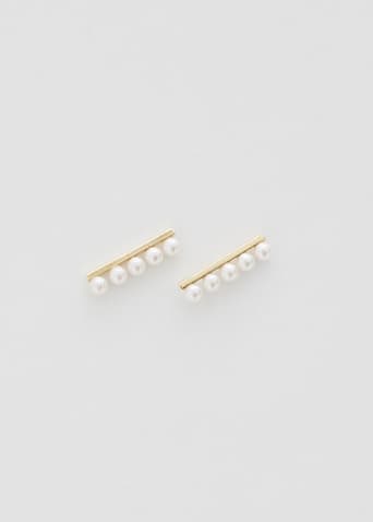 Cassie Gold Pearl Earrings