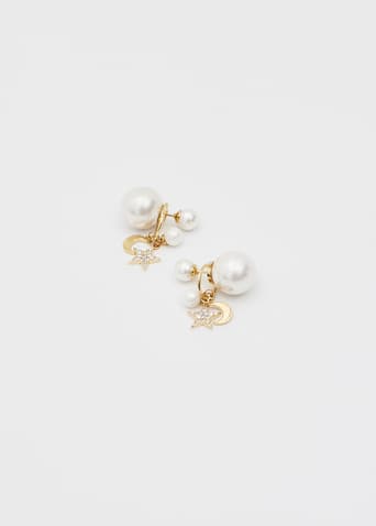 Fayea Star & Pearl Gold Earrings