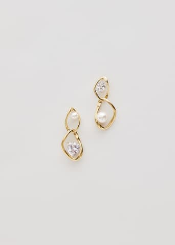 Dannica Crystal Pearl Earrings