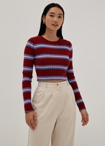 Ebony Ribbed Knit Sweater