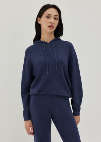 Saylor Relaxed Batwing Knit Hoodie