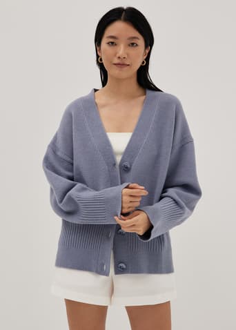 Kaydee Oversized Wool Blend Cardigan
