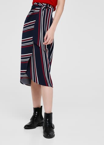 Joslyn Striped Wrap Skirt