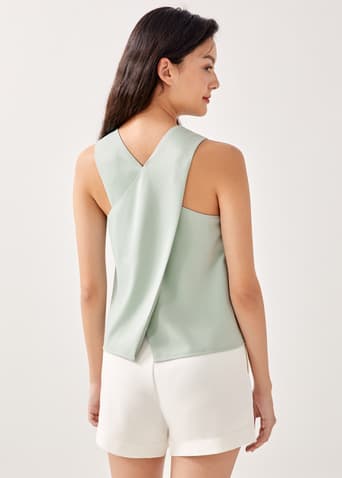Haylie Back Overlay Shell Top