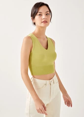 Thorali Knit Crop Tank Top