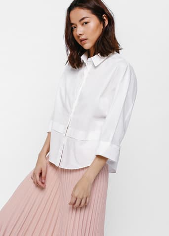 Ergie Button Front Layered Panel Shirt