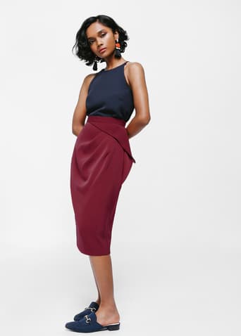 Lagyn Asymmetrical Ruched Skirt
