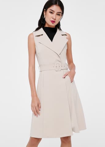 Kalila Belted Trench Dress