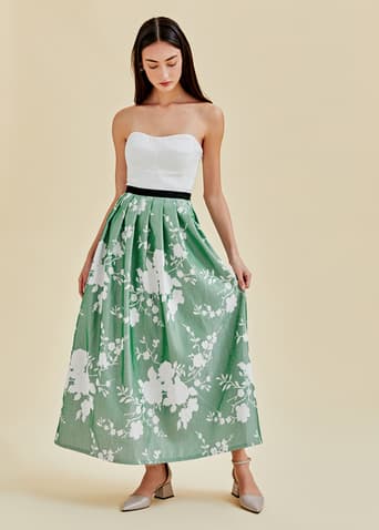 Aliz Jacquard Maxi Skirt