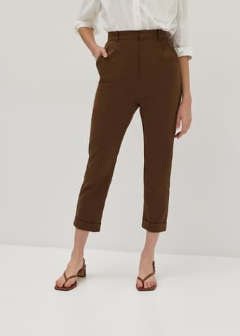 Alby Tailored Peg Leg Chino Pants