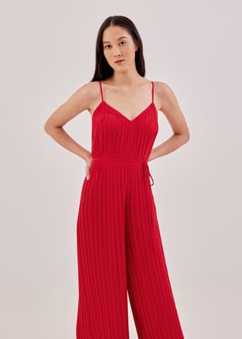 Sabine Pleat Wide Leg Jumpsuit