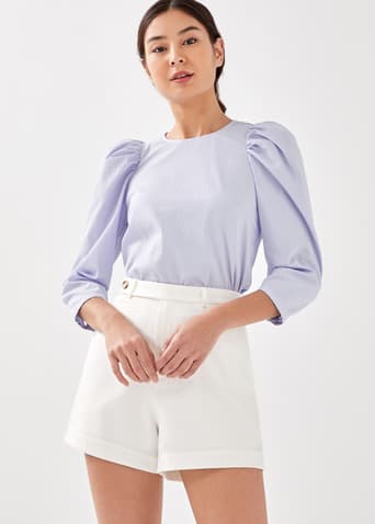 Alessio Textured Tie Back Blouse