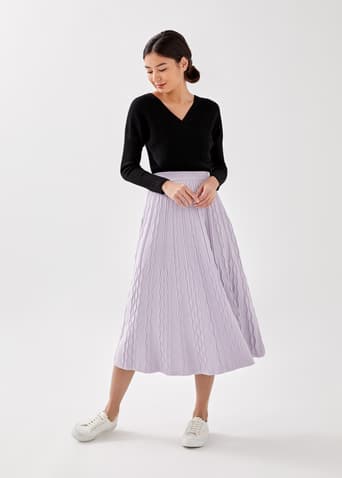 Clemence Cable Knit Midaxi Skirt