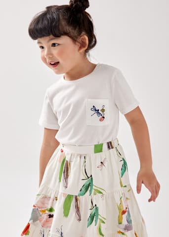 Dawnie Embroidered Unisex Pocket Tee