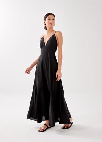 Kaleni Padded Plunge Maxi Dress