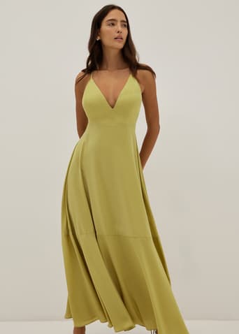 Kaleni Padded Plunge Maxi Dress