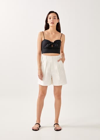 Antonella Padded Knot Front Cropped Top