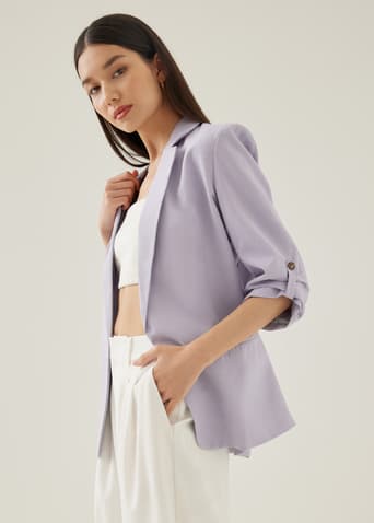 Christal Rayon Collared Blazer