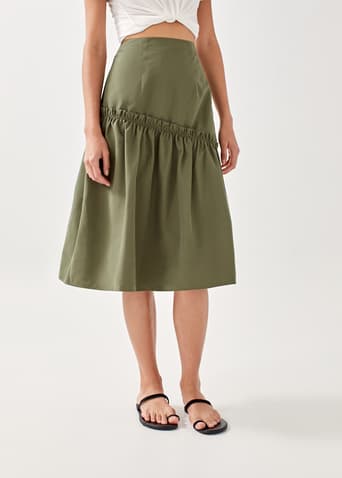 Cheriea Asymmetrical Midi Skirt