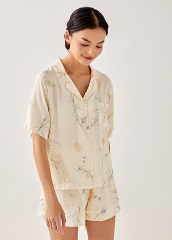 Halia Relaxed Lounge Shirt in Tuscany Breeze