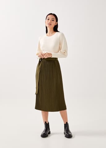 Bailey Pleated A-line Skirt