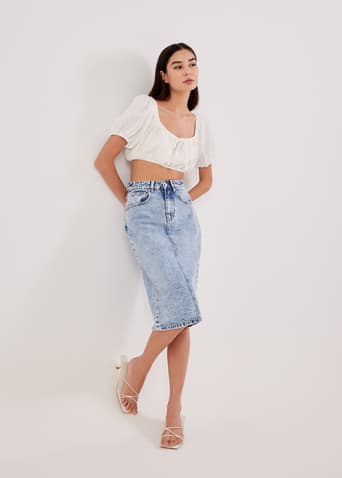 Betsy Puff Sleeve Crop Top