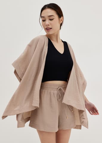 Kacia Textured Belted Lounge Kimono