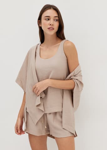 Gwendolyn Padded Textured Lounge Tank