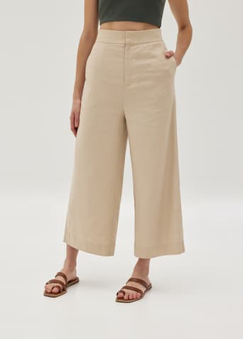 Nyra Wide Leg Linen Culottes