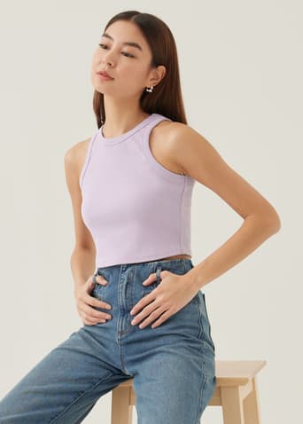 Fran Jersey Crop Tank Top