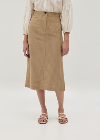 Brixley Striped Column Skirt
