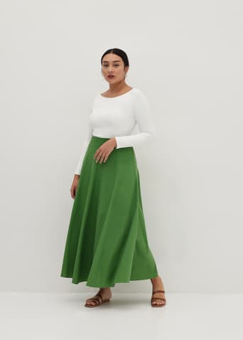 Ovidia Linen Fit & Flare Skirt