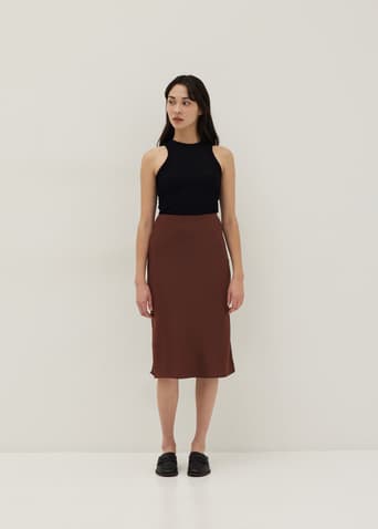 Milana Bias Cut Midi Skirt