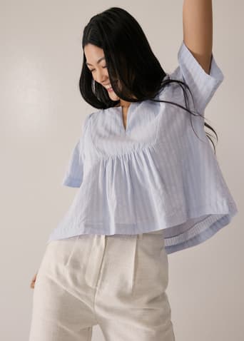 Misha Relaxed Cotton Blouse