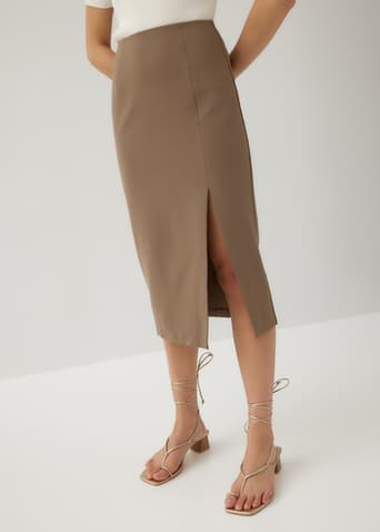 Kianna Front Slit Pencil Skirt