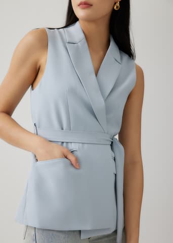 Shania Relaxed Belted Vest