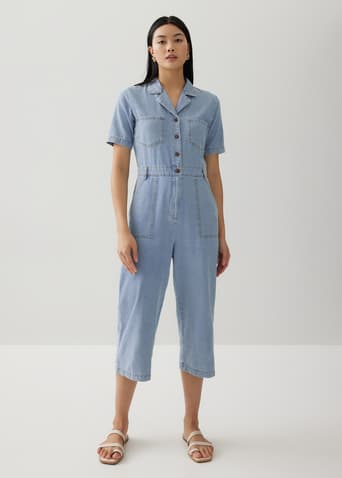 Zandra Denim Straight Leg Jumpsuit