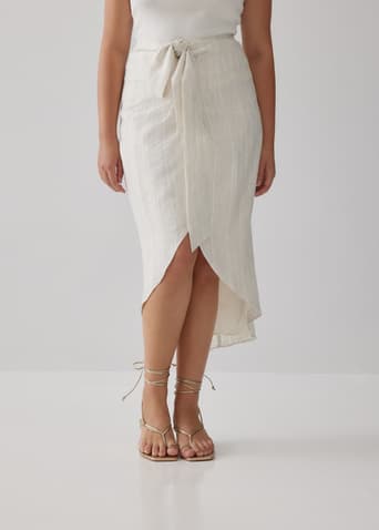 Adrina Drape Tie Front Skirt